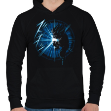 PRINTFASHION Goku kamehameha vol1 - Férfi kapucnis pulóver - Fekete férfi pulóver, kardigán