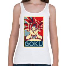 PRINTFASHION Goku - Női atléta - Fehér női trikó