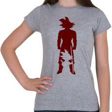 PRINTFASHION Goku - Női póló - Sport szürke