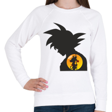 PRINTFASHION Goku - Női pulóver - Fehér női pulóver, kardigán