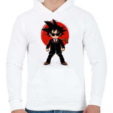 PRINTFASHION Goku - Ügynök - Férfi kapucnis pulóver - Fehér