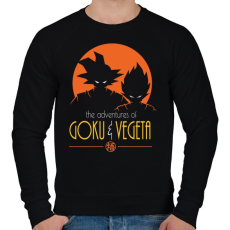 PRINTFASHION GOKU / VEGETA - Férfi pulóver - Fekete
