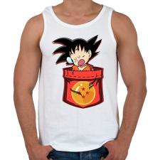 PRINTFASHION gokupocket - Férfi atléta - Fehér atléta, trikó