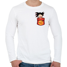 PRINTFASHION gokupocket - Férfi hosszú ujjú póló - Fehér férfi póló