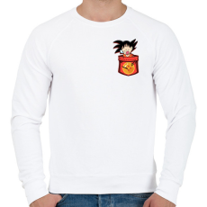 PRINTFASHION gokupocket - Férfi pulóver - Fehér