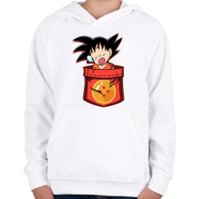 PRINTFASHION gokupocket - Gyerek kapucnis pulóver - Fehér gyerek pulóver, kardigán