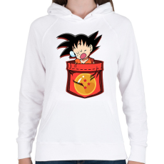 PRINTFASHION gokupocket - Női kapucnis pulóver - Fehér