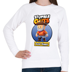 PRINTFASHION Gold Digger - Női pulóver - Fehér