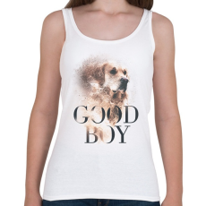 PRINTFASHION Golden Retriever - Good Boy - Női atléta - Fehér