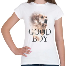 PRINTFASHION Golden Retriever - Good Boy - Női póló - Fehér