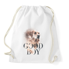 PRINTFASHION Golden Retriever - Good Boy - Sportzsák, Tornazsák - Fehér tornazsák