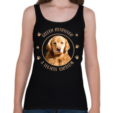 PRINTFASHION Golden retriever - Legjobb barátom - Női atléta - Fekete női trikó