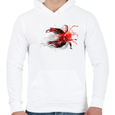 PRINTFASHION Goldfish - Férfi kapucnis pulóver - Fehér