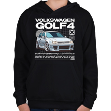 PRINTFASHION Golf 4 streetwear - Gyerek kapucnis pulóver - Fekete gyerek pulóver, kardigán