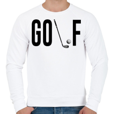 PRINTFASHION Golf - ütővel - Férfi pulóver - Fehér