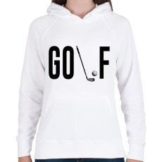 PRINTFASHION Golf - ütővel - Női kapucnis pulóver - Fehér