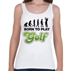 PRINTFASHION Golfozás evolúció - Női atléta - Fehér