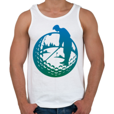 PRINTFASHION Golfozó férfi - Férfi atléta - Fehér