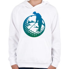 PRINTFASHION Golfozó férfi - Gyerek kapucnis pulóver - Fehér gyerek pulóver, kardigán