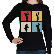 PRINTFASHION Golfozók - Női pulóver - Fekete női pulóver, kardigán