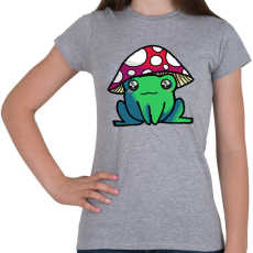 PRINTFASHION gomba kalapos béka - Női póló - Sport szürke