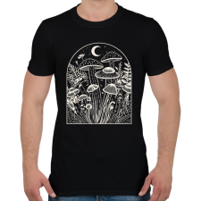 PRINTFASHION Gombák - Férfi póló - Fekete férfi póló