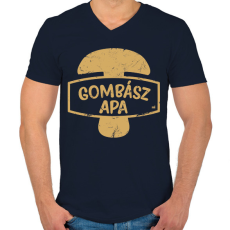 PRINTFASHION Gombász apa ajándék - Férfi V-nyakú póló - Sötétkék