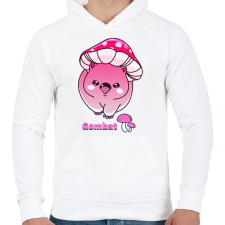 PRINTFASHION Gombat  - Férfi kapucnis pulóver - Fehér férfi pulóver, kardigán