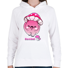 PRINTFASHION Gombat  - Női kapucnis pulóver - Fehér