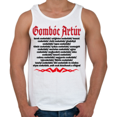 PRINTFASHION Gombóc Artúr és a világ összes csokoládéja - Férfi atléta - Fehér