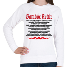 PRINTFASHION Gombóc Artúr és a világ összes csokoládéja - Női pulóver - Fehér