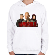 PRINTFASHION Gomorrah - Gyerek kapucnis pulóver - Fehér gyerek pulóver, kardigán