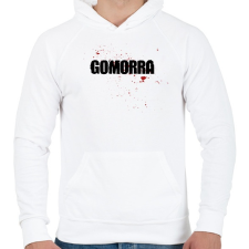 PRINTFASHION Gomrra /Black/ - Férfi kapucnis pulóver - Fehér férfi pulóver, kardigán