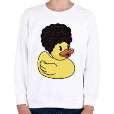 PRINTFASHION Göndör hajú gumikacsa - Gyerek pulóver - Fehér
