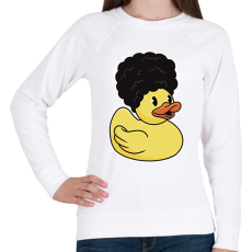 PRINTFASHION Göndör hajú gumikacsa - Női pulóver - Fehér