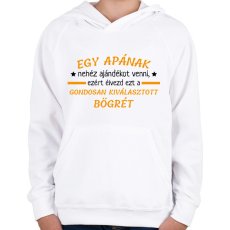 PRINTFASHION Gondosan kiválasztott bögre - Gyerek kapucnis pulóver - Fehér