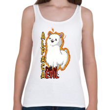 PRINTFASHION gonosz alpaca - Női atléta - Fehér női trikó