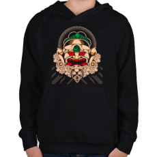 PRINTFASHION Gonosz maszk - Gyerek kapucnis pulóver - Fekete