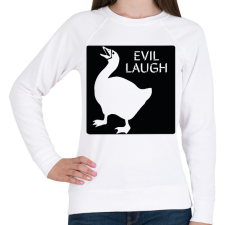 PRINTFASHION Gonosz nevetés - Női pulóver - Fehér női pulóver, kardigán