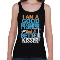 PRINTFASHION Good fisher - Női atléta - Fekete