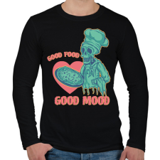 PRINTFASHION Good food, good mood - Férfi hosszú ujjú póló - Fekete férfi póló