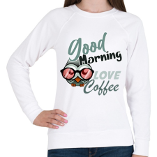 PRINTFASHION good morning owl - Női pulóver - Fehér női pulóver, kardigán
