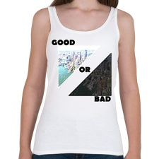 PRINTFASHION Good Or Bad - Női atléta - Fehér női trikó