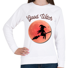 PRINTFASHION Good Witch - Női pulóver - Fehér női pulóver, kardigán