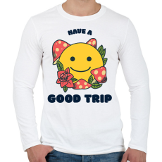 PRINTFASHION goodtrip - Férfi hosszú ujjú póló - Fehér