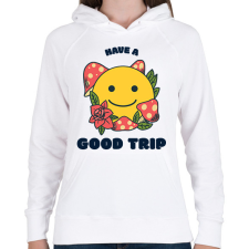 PRINTFASHION goodtrip - Női kapucnis pulóver - Fehér női pulóver, kardigán