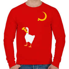 PRINTFASHION Goose Game - Férfi pulóver - Piros férfi pulóver, kardigán