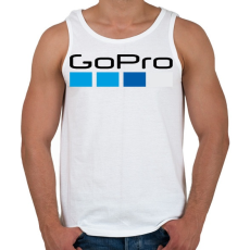 PRINTFASHION GoPro Logó - Férfi atléta - Fehér