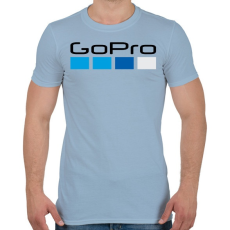 PRINTFASHION GoPro Logó - Férfi póló - Világoskék