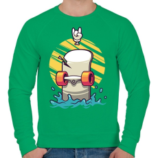 PRINTFASHION Gördeszka  - Férfi pulóver - Zöld